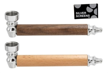 1 Metall/Holzpfeife 125mm sortiert